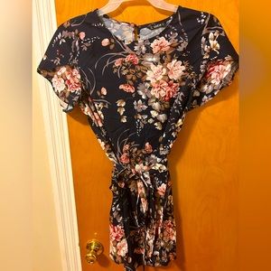 Navy blue Floral dress